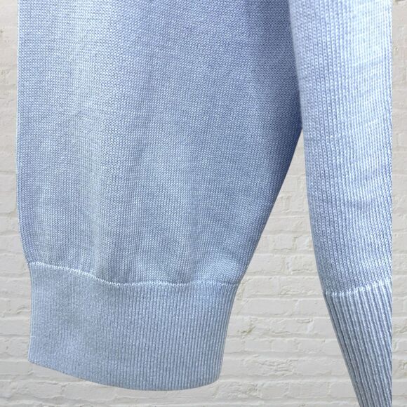 Banana Republic Forever Sweater Size XXL V-Neck Soft Blue Cotton Blend - Picture 10 of 14